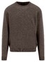 Fynch-Hatton O-Neck Solid Color Cashmere Trui Dark Chocolate