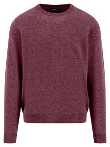 Fynch-Hatton O-Neck Solid Color Cashmere Trui Deep Merlot