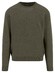 Fynch-Hatton O-Neck Solid Color Cashmere Trui Donker Khaki