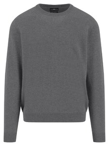 Fynch-Hatton O-Neck Solid Color Cashmere Trui Steel