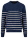 Fynch-Hatton O-Neck Stripe Superfine Cotton Knit Trui Night