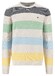 Fynch-Hatton O-Neck Striped Structure Trui New Off White-Multi
