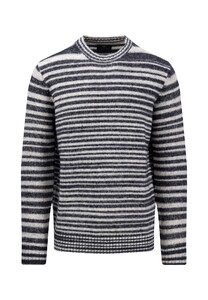 Fynch-Hatton O-Neck Stripes Trui Navy