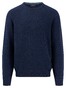 Fynch-Hatton O-Neck Structure Cashmere Trui Navy