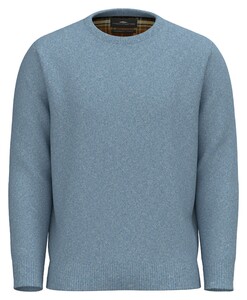 Fynch-Hatton O-Neck Structure Supersoft Touch Pullover Cloud Blue