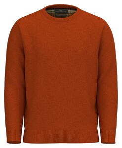 Fynch-Hatton O-Neck Structure Supersoft Touch Trui Flame
