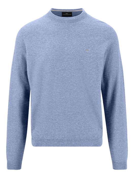 Fynch-Hatton O-Neck Subtle Faux-Uni Cotton Linnen Trui New Breeze