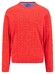 Fynch-Hatton O-Neck Superfine Cotton Cable Knit Trui Poppy Red