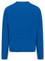 Fynch-Hatton O-Neck Superfine Cotton Cable Knit Trui Strong Blue