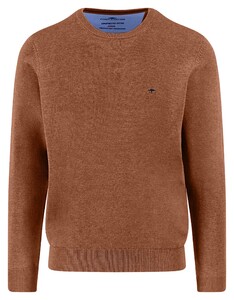 Fynch-Hatton O-Neck Superfine Cotton Uni Color Pullover Hazel