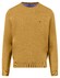 Fynch-Hatton O-Neck Superfine Cotton Uni Color Trui Amber
