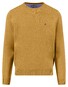 Fynch-Hatton O-Neck Superfine Cotton Uni Color Trui Amber
