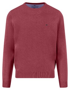Fynch-Hatton O-Neck Superfine Cotton Uni Color Trui Berry