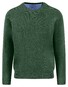 Fynch-Hatton O-Neck Superfine Cotton Uni Color Trui Dark Leaf