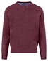Fynch-Hatton O-Neck Superfine Cotton Uni Color Trui Deep Merlot