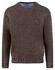 Fynch-Hatton O-Neck Superfine Cotton Uni Color Trui Earth