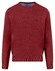 Fynch-Hatton O-Neck Superfine Cotton Uni Color Trui Garnet Red