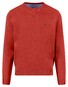 Fynch-Hatton O-Neck Superfine Cotton Uni Color Trui Spicy Red