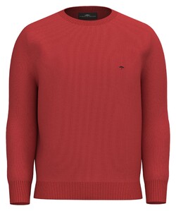 Fynch-Hatton O-Neck Supersoft Cotton Knit Trui Poppy Red