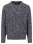 Fynch-Hatton O-Neck Twisted Mouliné Trui Charcoal