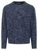 Fynch-Hatton O-Neck Twisted Mouliné Trui Navy