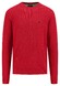 Fynch-Hatton O-Neck Uni Color Cotton Structure Trui Poppy Red