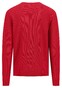 Fynch-Hatton O-Neck Uni Color Cotton Structure Trui Poppy Red