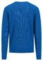 Fynch-Hatton O-Neck Uni Color Cotton Structure Trui Strong Blue