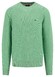 Fynch-Hatton O-Neck Uni Color Cotton Structure Trui Turf Green