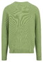 Fynch-Hatton O-Neck Uni Color Fine Structure Trui Avocado