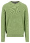 Fynch-Hatton O-Neck Uni Color Fine Structure Trui Avocado