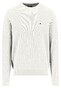 Fynch-Hatton O-Neck Uni Color Fine Structure Trui New Off White