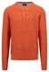 Fynch-Hatton O-Neck Uni Color Fine Texture Trui Roest