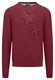 Fynch-Hatton O-Neck Uni Color Fine Texture Trui Ruby Red