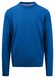 Fynch-Hatton O-Neck Uni Color Superfine Cotton Knit Trui Strong Blue