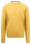 Fynch-Hatton O-Neck Uni Color Superfine Cotton Knit Trui Vivid Yellow