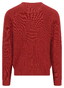 Fynch-Hatton O-Neck Uni Color Texture Merino Cashmere Trui Garnet Red