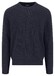 Fynch-Hatton O-Neck Uni Color Texture Merino Cashmere Trui Navy