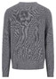 Fynch-Hatton O-Neck Uni Color Texture Merino Cashmere Trui Steel