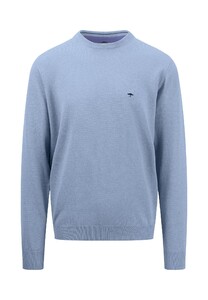 Fynch-Hatton O-Neck Uni Superfine Cotton Trui Summer Breeze