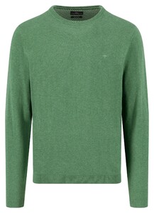 Fynch-Hatton O-Neck Warm Air Cotton Cashmere Trui Dark Fern