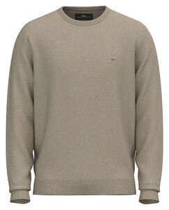 Fynch-Hatton O-Neck Warm Air Cotton Cashmere Trui Light Taupe