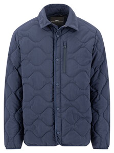 Fynch-Hatton Onion Quilt Overshirt Jacket Dark Navy