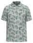 Fynch-Hatton Overdyed Palmleaves Pattern Polo Pine Green