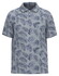 Fynch-Hatton Overdyed Palmleaves Pattern Poloshirt Midnight