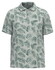 Fynch-Hatton Overdyed Palmleaves Pattern Poloshirt Pine Green