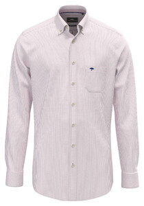Fynch-Hatton Oxford Fine Stripe Shirt Grape