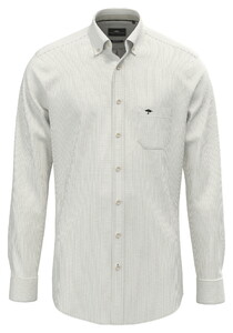 Fynch-Hatton Oxford Fine Stripe Shirt Moss