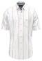 Fynch-Hatton Oxford Multi Stripes Short Sleeve Button-Down Overhemd Wit-Multi
