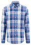 Fynch-Hatton Oxford Vibrant Multi Check Button-Down Overhemd Strong Blue